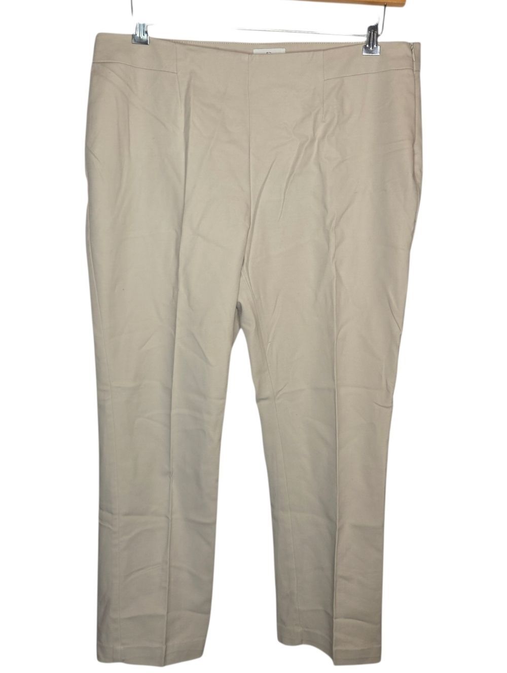 Chico's Nwot So Slimming Flat-Front Khaki Cropped Capri Pants, Size 2 (Large 12)